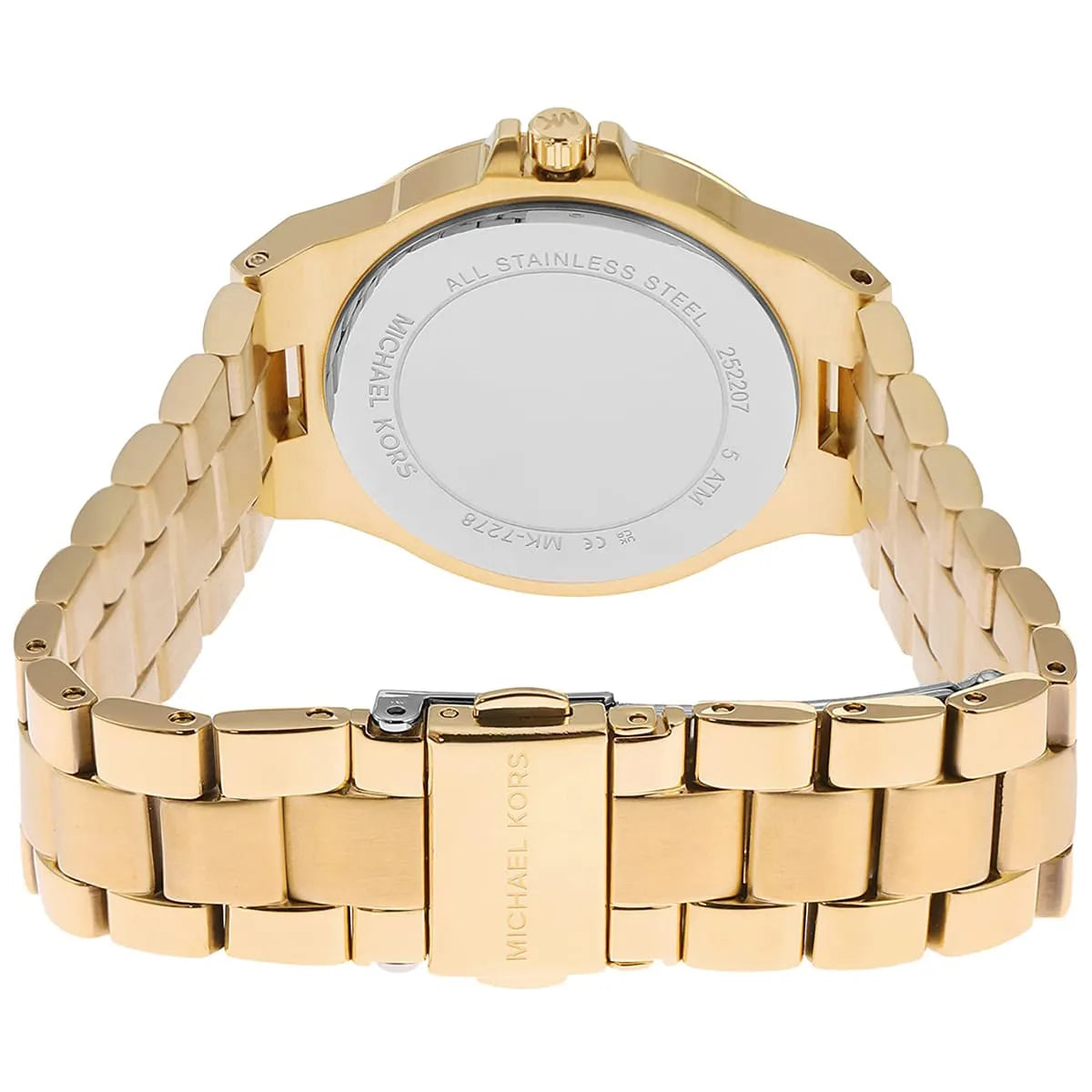 ظهر ساعة Michael Kors Lennox MK7278 الأصلي موضح عليه كود الموديل والباركود