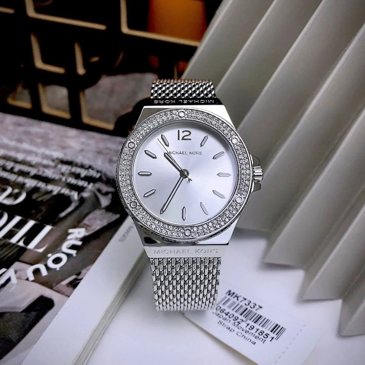 ساعة Michael Kors MK7337 أصلية حريمي سيلفر بسوار شبكي (Mesh) من Luxury Hub