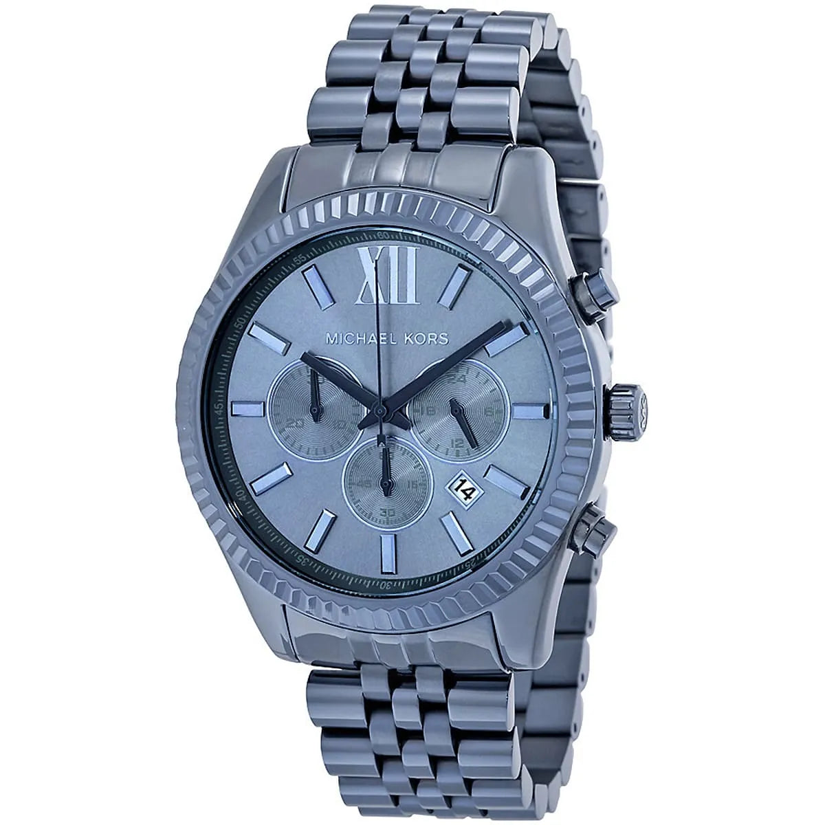 Michael Kors MK8480 Men’s Blue Dial Blue Stainless Steel Lexington Chronograph Watch - Luxury Hub Store
