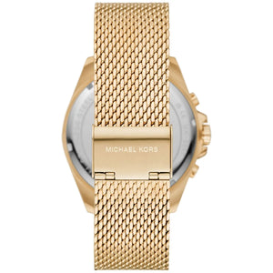 Michael Kors MK8867 Men’s Black Dial Gold Stainless Steel Brecken Chronograph Watch - Luxury Hub Store