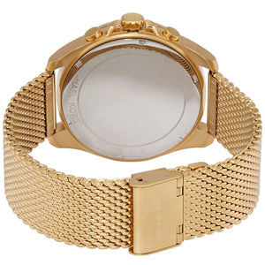 Michael Kors MK8867 Men’s Black Dial Gold Stainless Steel Brecken Chronograph Watch - Luxury Hub Store