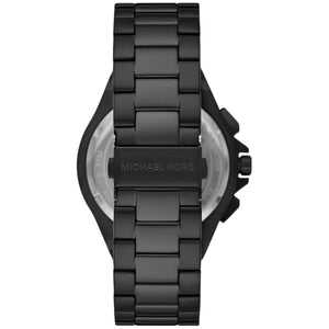 Michael Kors MK8941 Men’s Black Dial Black Gold Stainless Steel Lennox Chronograph Watch - Luxury Hub Store