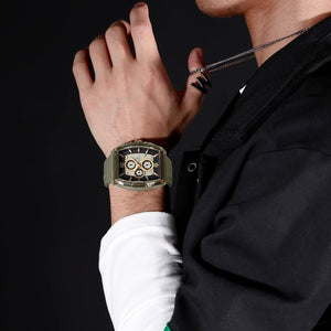 Naviforce NF6101-GY-Y-GY Men's Square Chronograph Watch – Gray Dial & Gray Rubber Strap – view 5
