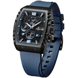 Naviforce NF8025-B-BE-BE Men's Sport Chronograph Watch – Blue Dial & Blue Rubber Strap – view 3