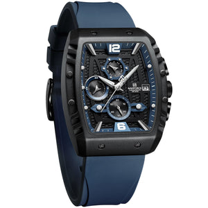 Naviforce NF8025-B-BE-BE Men's Sport Chronograph Watch – Blue Dial & Blue Rubber Strap – view 4