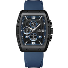 Naviforce NF8025-B-BE-BE Men's Sport Chronograph Watch – Blue Dial & Blue Rubber Strap