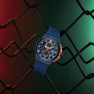 Naviforce NF8051T-B-BE-BE Men's Chronograph Watch – Blue Dial & Blue Rubber Strap – view 4
