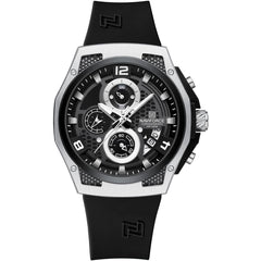 Naviforce NF8051T-S-B-B Men's Chronograph Watch – Black Dial & Black Rubber Strap