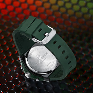 Naviforce NF8051T-S-GN-GN Men's Chronograph Watch – Green Dial & Green Rubber Strap – view 5