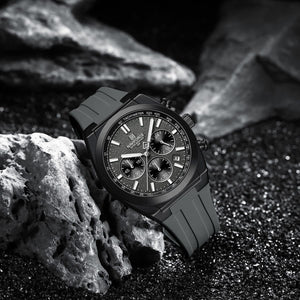 Naviforce NF8080-B-GY-GY Men's Chronograph Watch – Gray Dial & Gray Rubber Strap – view 4