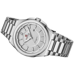 Naviforce NF9212-S-W Men's Watch – White Dial & Silver Steel Bracelet – view 4