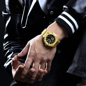 Naviforce NF9216S-G-B Men's Round Digital-Analog Watch – Gold Case, Black Dial & Gold Metal Strap – view 7