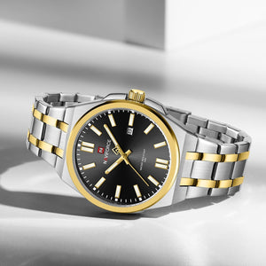 Naviforce NF9226-S-B-G Men's Business Watch – Black Dial & Silver-Gold Two-Tone Bracelet – view 4