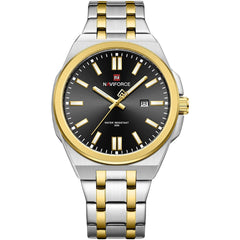 Naviforce NF9226-S-B-G Men's Business Watch – Black Dial & Silver-Gold Two-Tone Bracelet