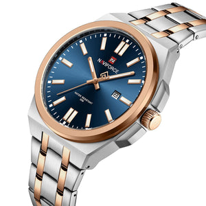 Naviforce NF9226-S-BE-RG Men's Business Watch – Blue Dial & Two-Tone Silver/Rose Gold Bracelet – view 2