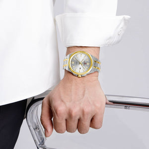 Naviforce NF9226-S-W-G Men's Watch – White Dial & Silver-Gold Two-Tone Strap – view 5