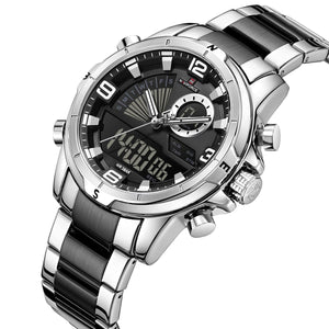 Naviforce NF9257-S-B-B Men's Watch – Black Dial & Two-Tone Steel Bracelet – view 2