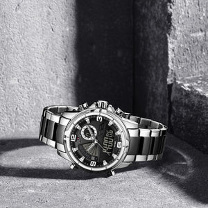 Naviforce NF9257-S-B-B Men's Watch – Black Dial & Two-Tone Steel Bracelet – view 4