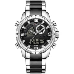 Naviforce NF9257-S-B-B Men's Watch – Black Dial & Two-Tone Steel Bracelet
