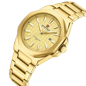 Naviforce NF9258-G-G-G Men's Watch – Gold Dial & Gold Steel Bracelet – view 2