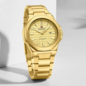 Naviforce NF9258-G-G-G Men's Watch – Gold Dial & Gold Steel Bracelet – view 4