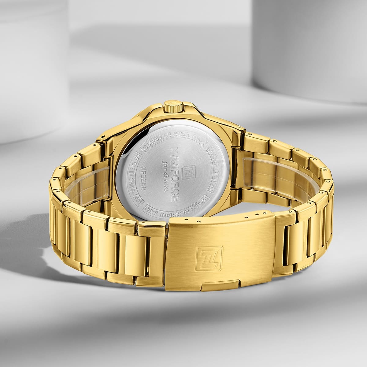 Naviforce NF9258-G-G-G Men's Watch – Gold Dial & Gold Steel Bracelet – view 5