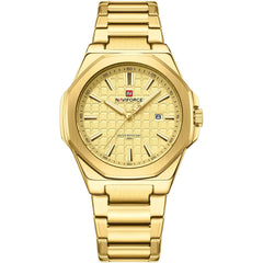 Naviforce NF9258-G-G-G Men's Watch – Gold Dial & Gold Steel Bracelet