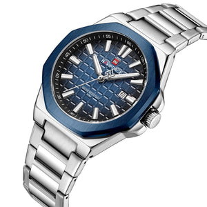 Naviforce NF9258-S-BE-S Men's Watch – Blue Dial & Silver Steel Strap – view 2
