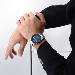 Naviforce NF9258-S-BE-S Men's Watch – Blue Dial & Silver Steel Strap – view 5