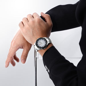 Naviforce NF9258-S-W-S Men's Watch – White Dial & Silver Steel Strap – view 5