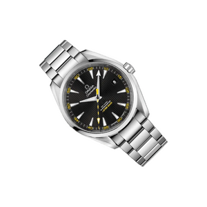 Omega Seamaster Aqua Terra 150M >15,000 Gauss 231.10.42.21.01.002 men's automatic watch, black dial, steel bracelet – left angle view