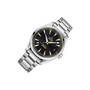Omega Seamaster Aqua Terra 150M >15,000 Gauss 231.10.42.21.01.002 men's automatic watch, black dial, steel bracelet – right angle view