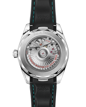 Omega Seamaster Aqua Terra 150M 220.32.41.21.03.001 men's automatic watch, 41mm stainless steel – transparent caseback showing the automatic movement