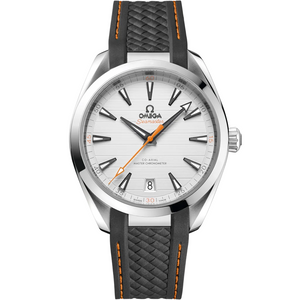 Omega Seamaster Aqua Terra men's automatic watch, 41mm stainless steel case, silver dial – front view