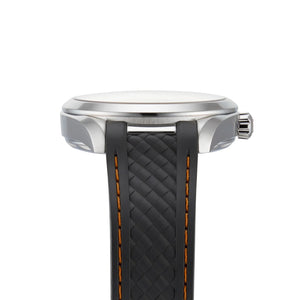 Omega Seamaster Aqua Terra men's automatic watch, 41mm stainless steel case, silver dial – side profile view