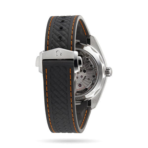 Omega Seamaster Aqua Terra men's automatic watch, 41mm stainless steel case, silver dial – strap side view