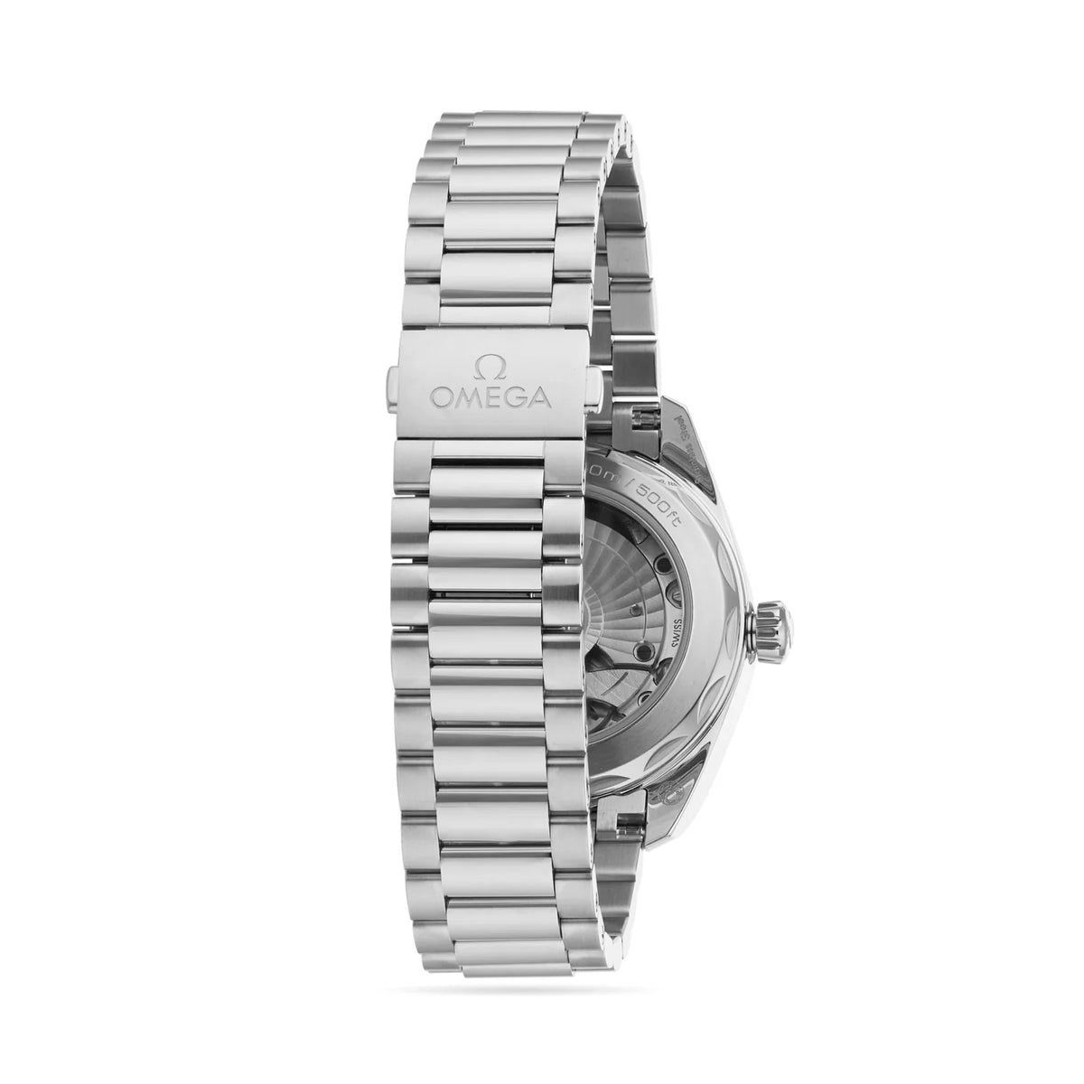 Omega Seamaster Aqua Terra Shades 220.10.38.20.13.003 automatic watch, 38mm stainless steel case, terracotta dial, steel bracelet – bracelet side view