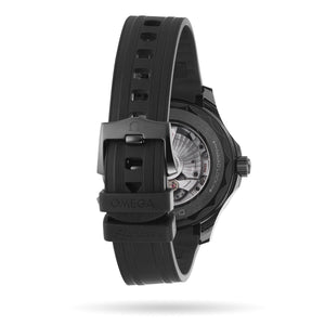 Omega Seamaster Diver 300M Black Black 210.92.44.20.01.003 men's automatic watch, black ceramic case, black rubber strap – back view