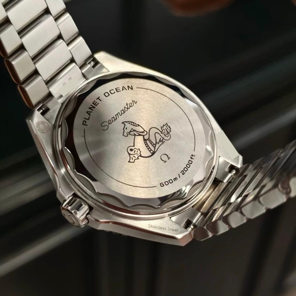 Omega Seamaster Planet Ocean 600M 217.30.42.21.01.003 men's automatic watch, 42mm stainless steel – caseback view