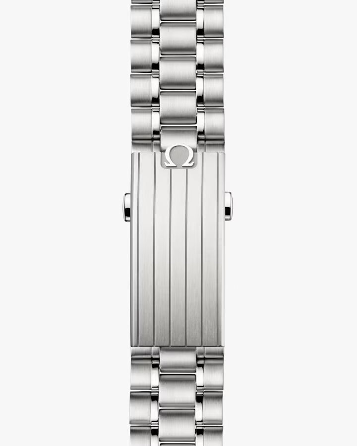 Omega Speedmaster Professional Moonwatch men's chronograph watch, 42mm stainless steel case, black dial, steel bracelet – bracelet clasp view