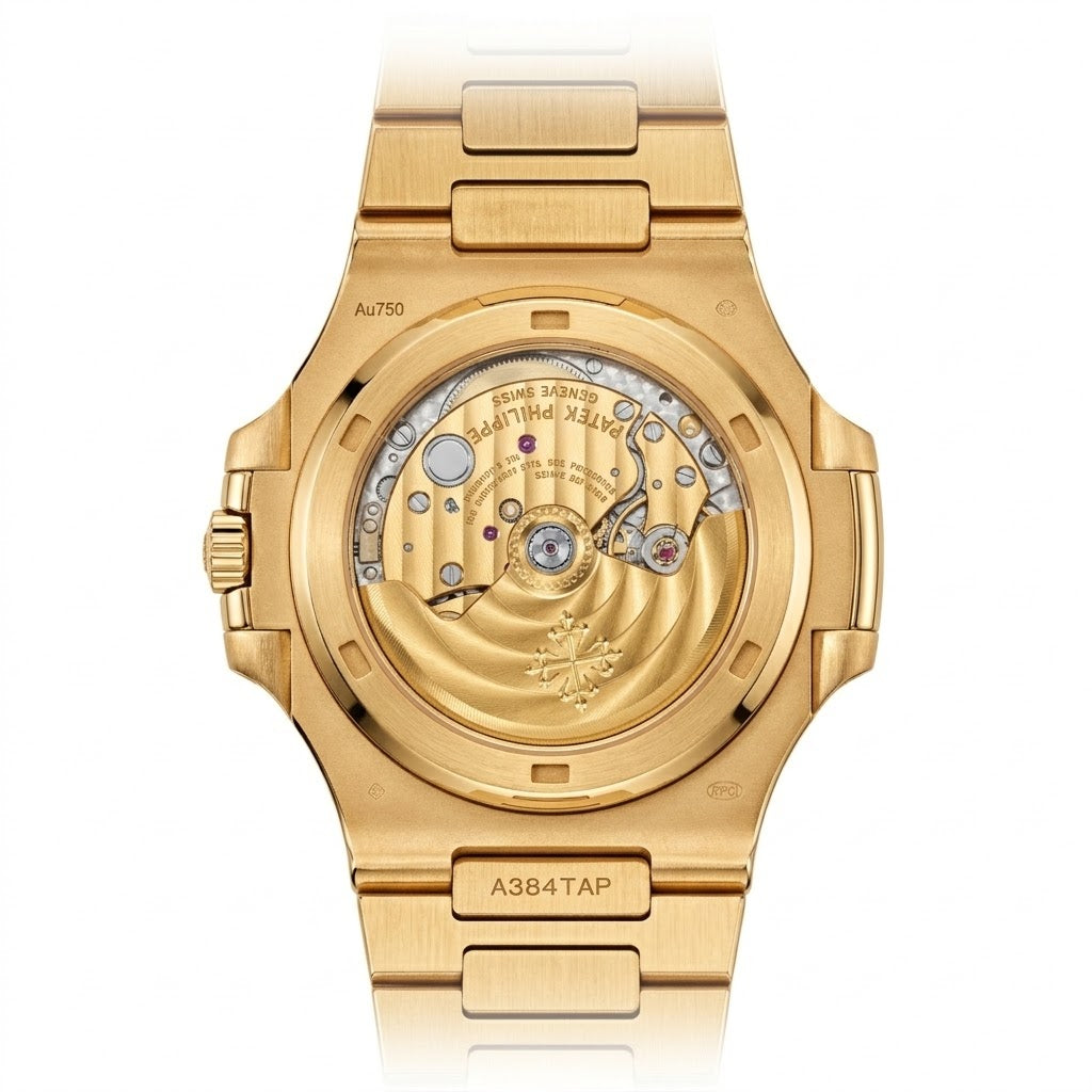 Patek Philippe Nautilus 40mm Men's Automatic Watch – Green Dial & Yellow Gold Strap – view 4