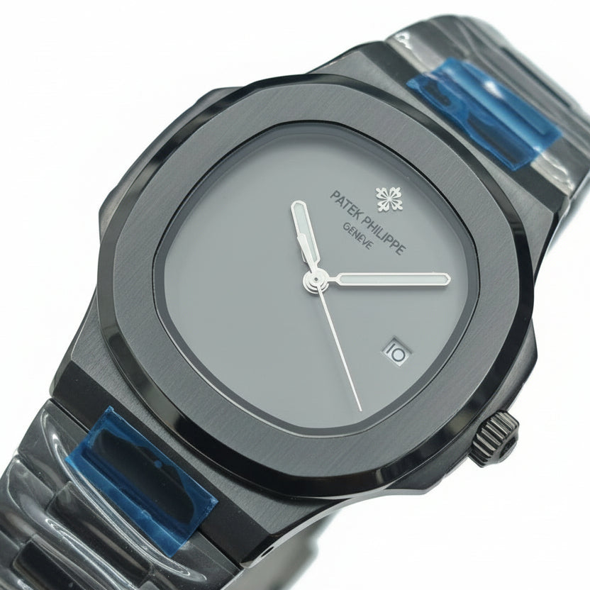 Patek Philippe Nautilus 40mm Men's Automatic Watch – Grey Dial & Black Strap – view 3