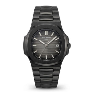 Patek Philippe Nautilus 40mm Men's Automatic Watch – Grey Gradient Dial & Black Strap – view 2