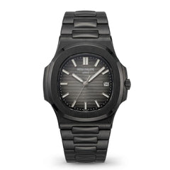 Patek Philippe Nautilus 40mm Men's Automatic Watch – Grey Gradient Dial & Black Strap
