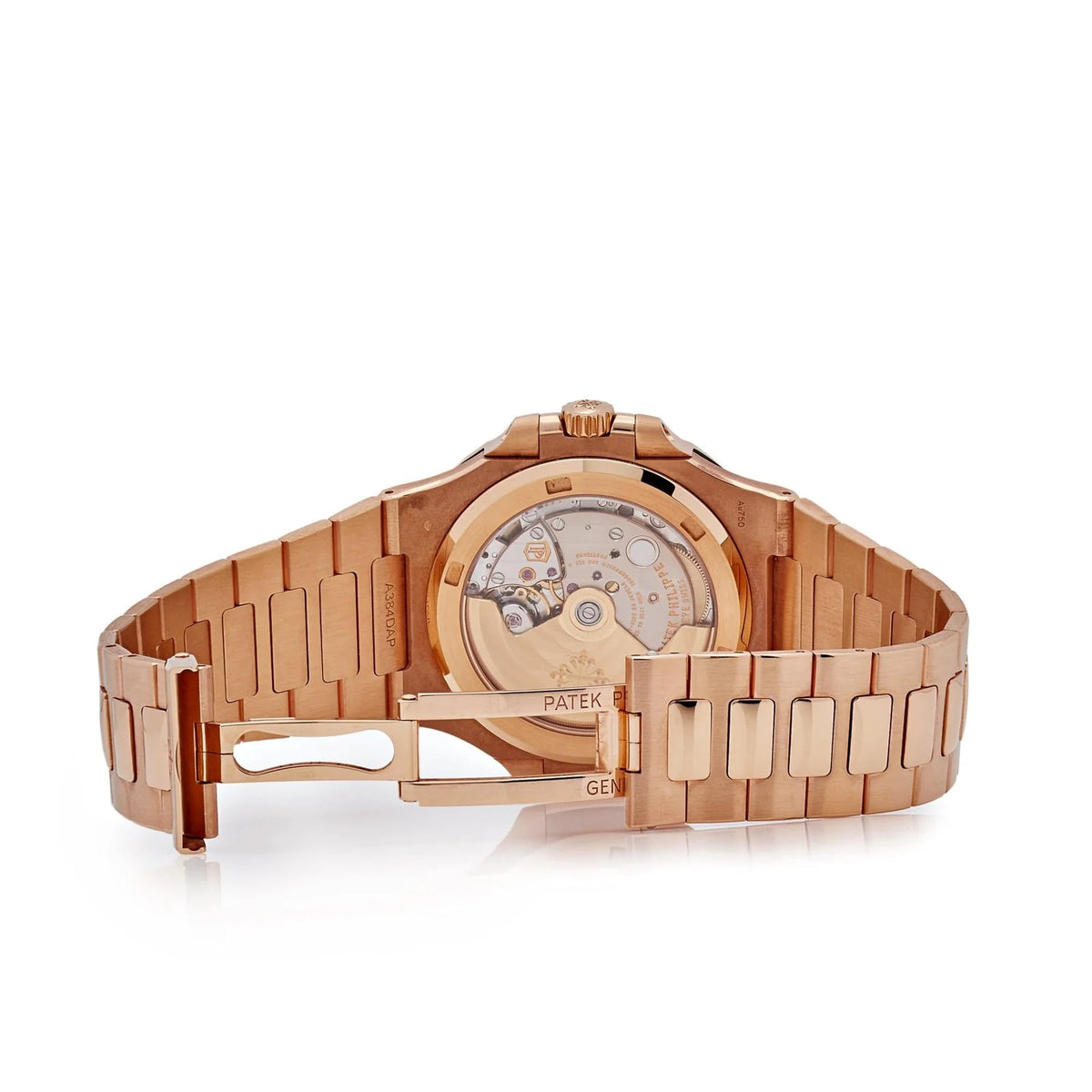 Patek Philippe Nautilus 40mm Men's Automatic Watch – Grey Gradient Dial & Rose Gold Strap – view 5