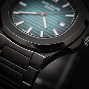 Patek Philippe Nautilus 40mm Men's Automatic Watch – Olive Green Dial & Black Strap – view 3