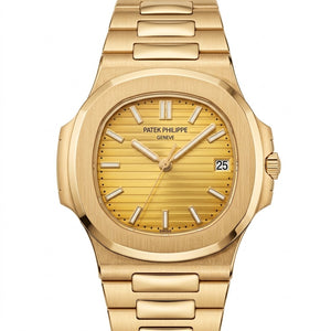 Patek Philippe Nautilus 40mm Men's Automatic Watch – Yellow Dial & Yellow Gold Strap – view 2