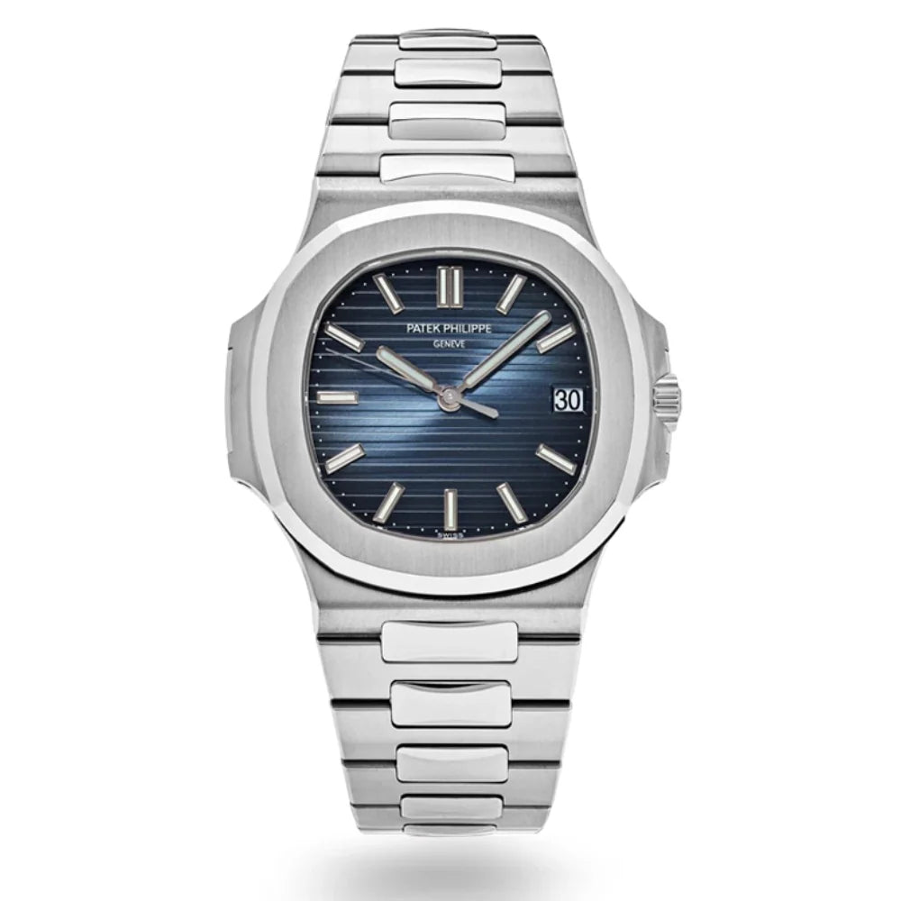 Patek Philippe Nautilus 5711/1A-010 40mm men's automatic watch, blue dial, silver stainless steel bracelet – view 2