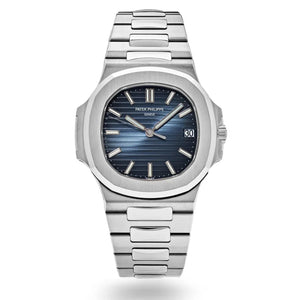 Patek Philippe Nautilus 5711/1A-010 40mm men's automatic watch, blue dial, silver stainless steel bracelet – view 2