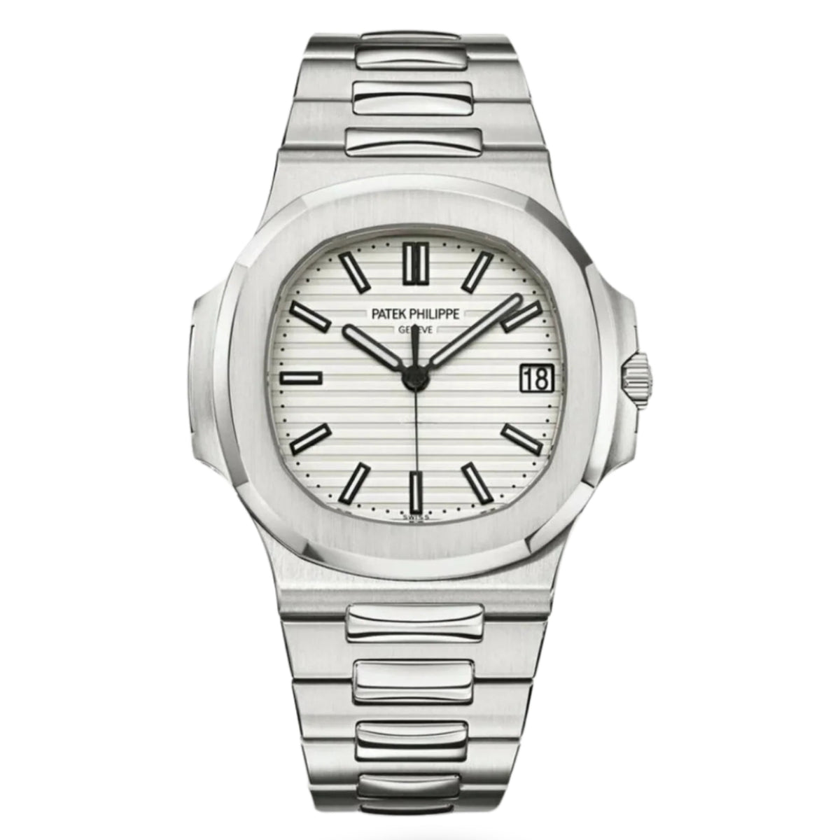 Patek Philippe Nautilus 5711/1A-011 40mm Men's Automatic Watch – White Dial & Silver Stainless Steel Strap – view 2